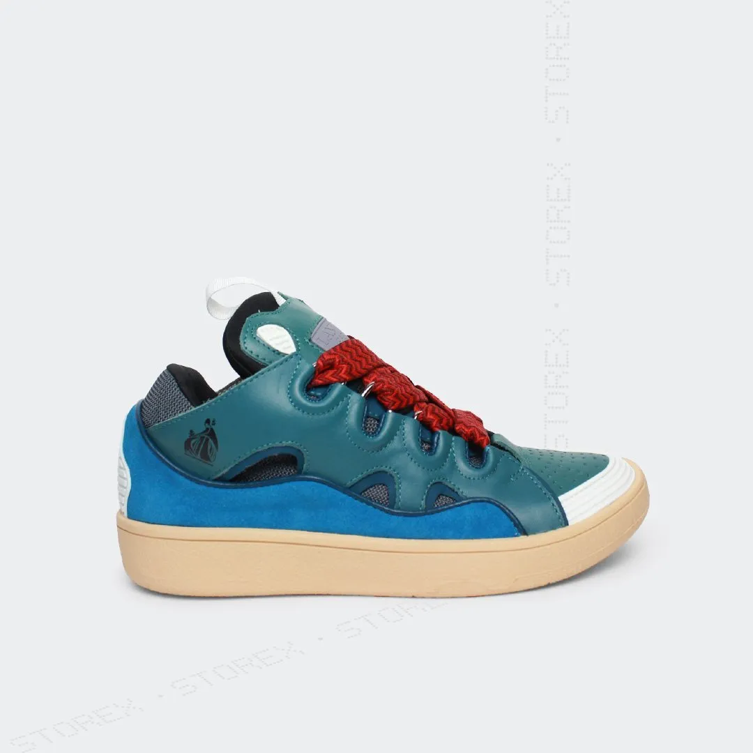 LANVIN Curb Skateshoes Leather Blue