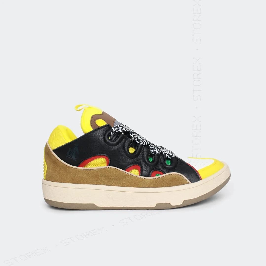 LANVIN Curb Skateshoes Leather Yellow