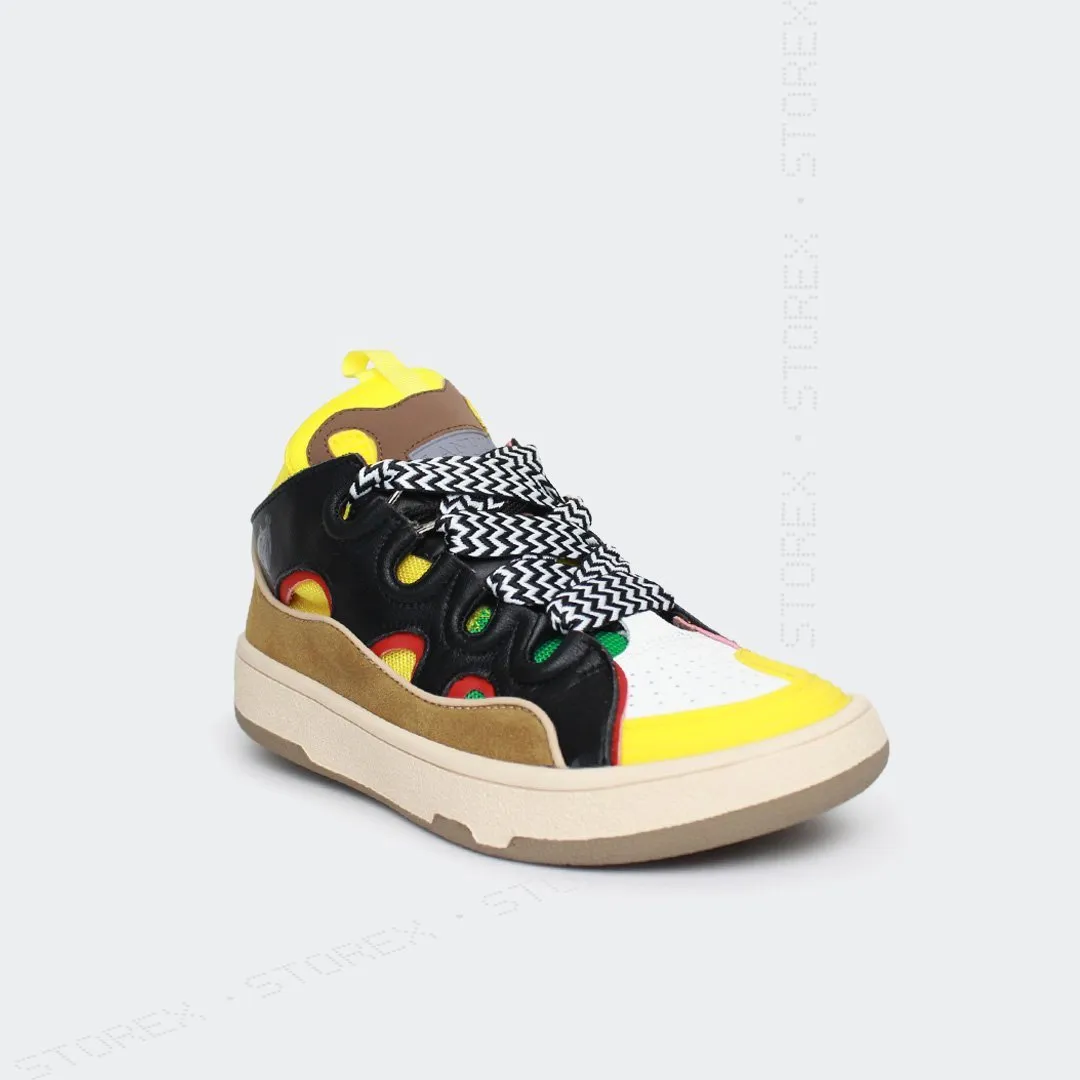 LANVIN Curb Skateshoes Leather Yellow