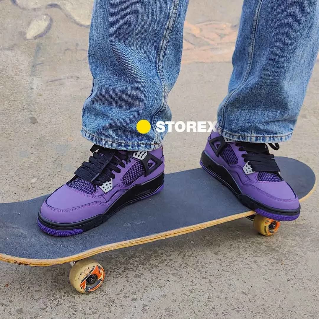 Jordan 4 Retro x Travis Scott Purple Suede