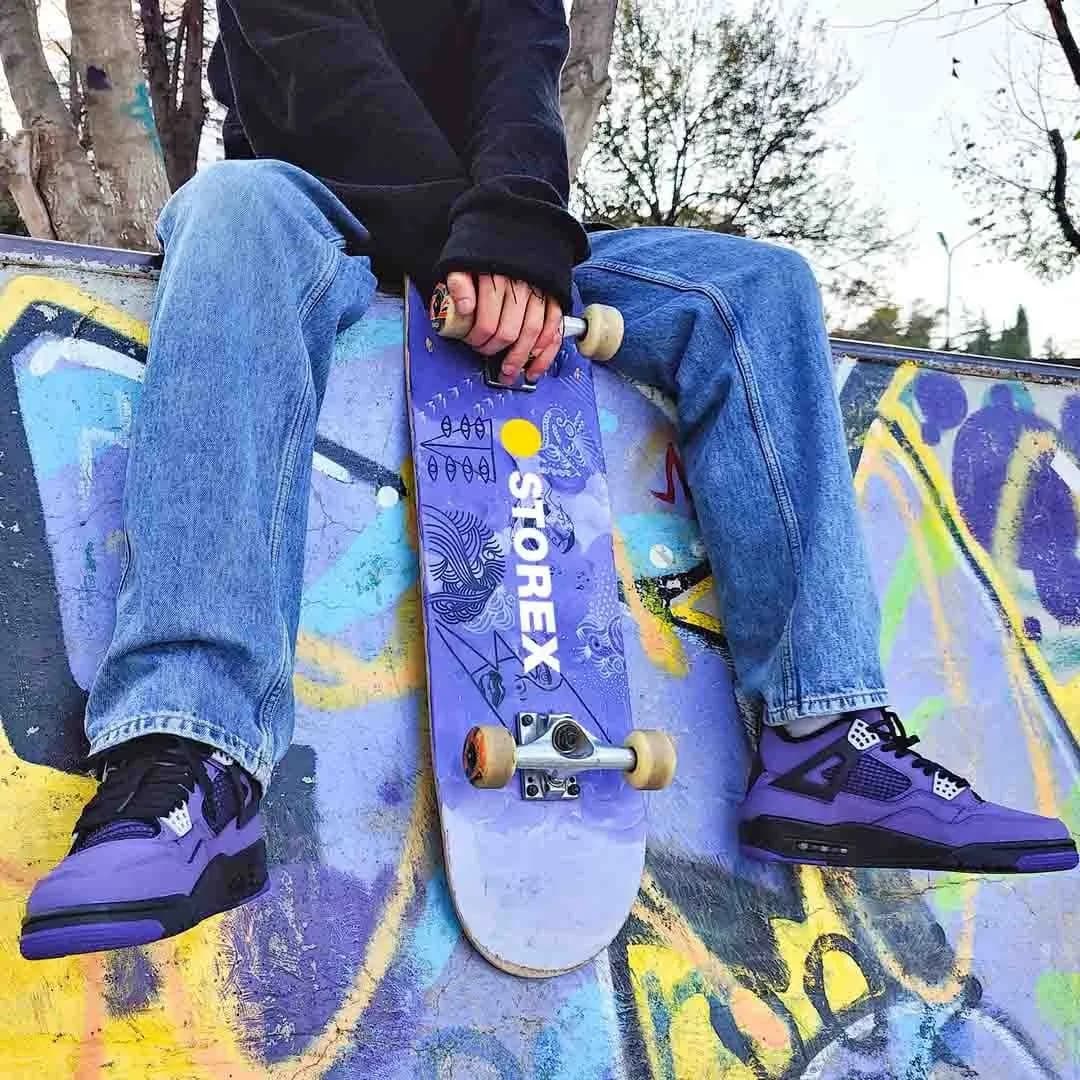 Jordan 4 Retro x Travis Scott Purple Suede