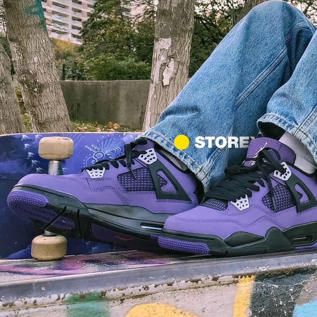 Jordan 4 Retro x Travis Scott Purple Suede