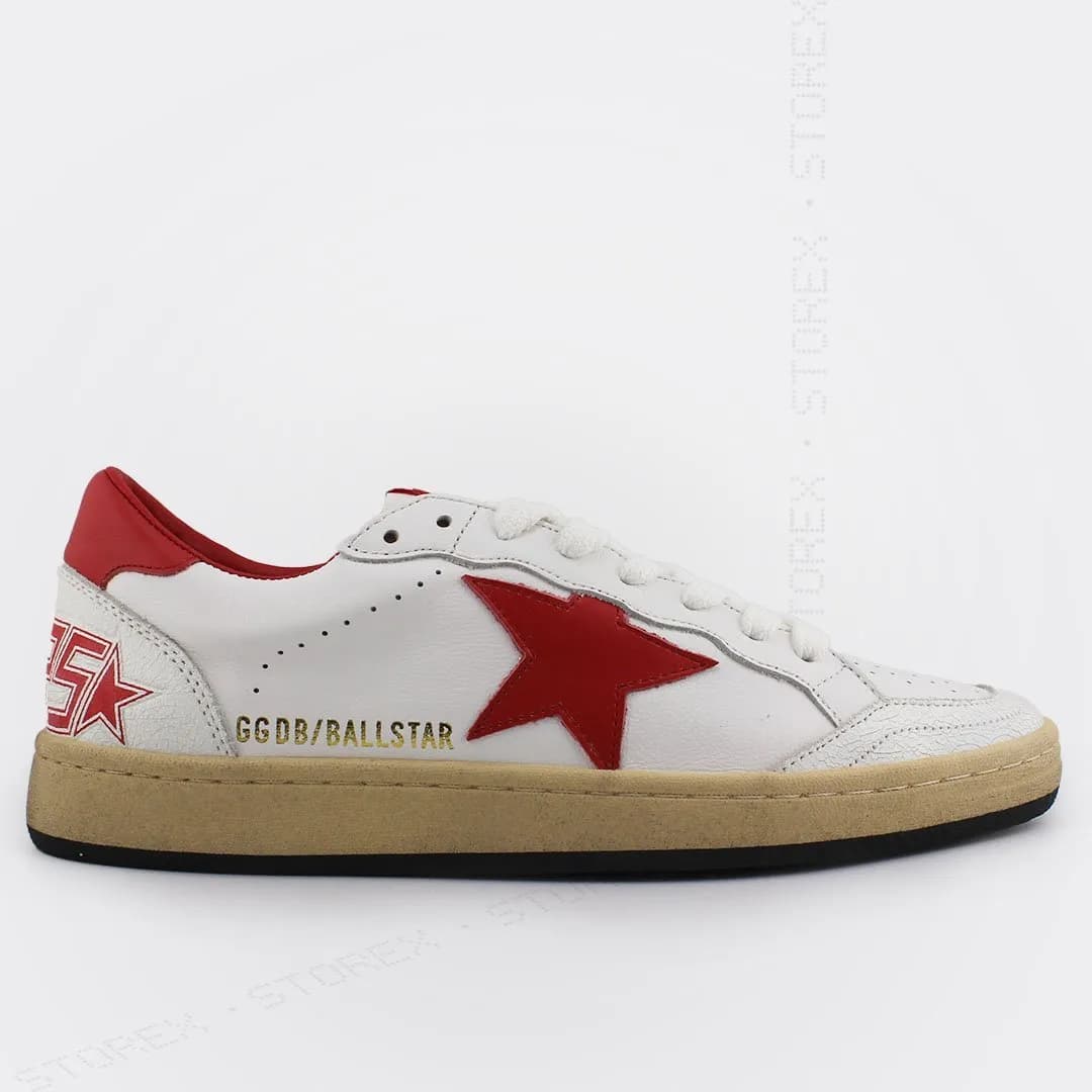 Golden Goose ★ Ball Star White Red